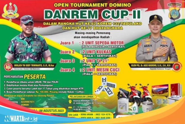 Spektakuler..! Domino Danrem Cup II, 512 Pasang Peserta Akan Bertarung Domino