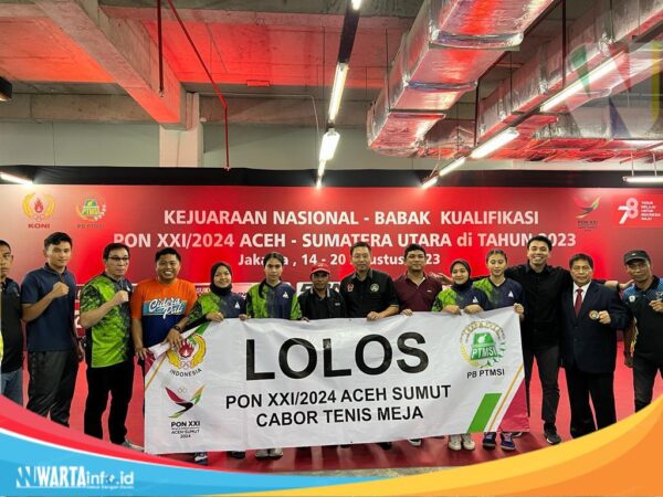 PTMSI Sulteng Lolos Dua Nomor Yaitu Tunggal Putri Dan Ganda Putri Pada PON 2024. Sementara Nomor Putra, Atlet Sulteng Gagal PTMSI Sulteng