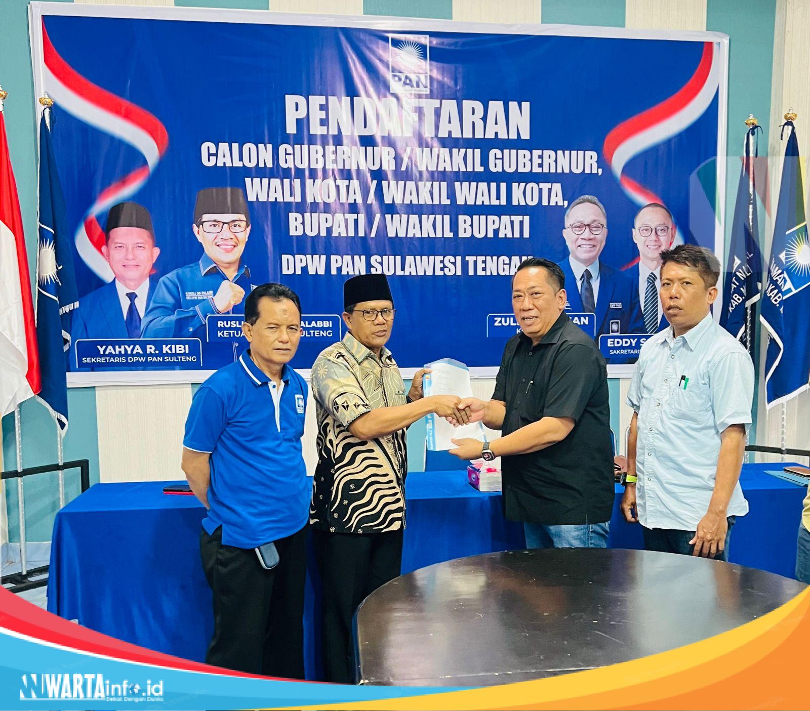 Nizar Rahmatu Secara Resmi Mendaftar di PAN Sebagai Calon Bupati Parimo Pilkada