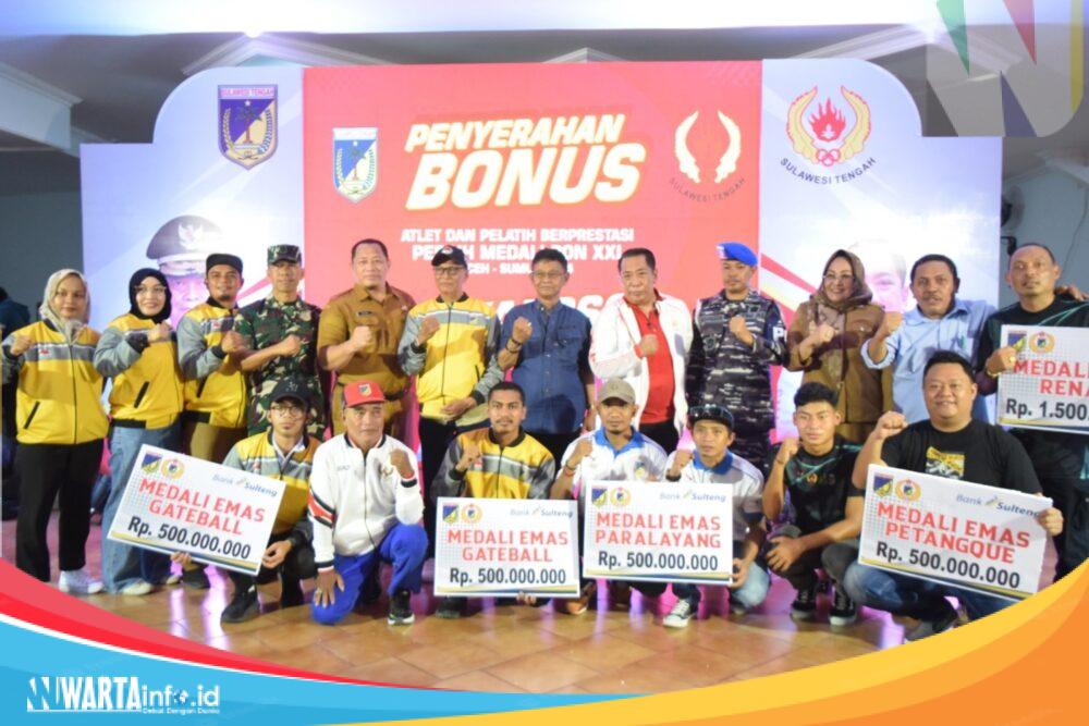 Gubernur Rusdy Bonus Atlet Sulteng Pada PON XXI - 2024 Sama Nilainya Dengan Provinsi DKI Bonus Atlet