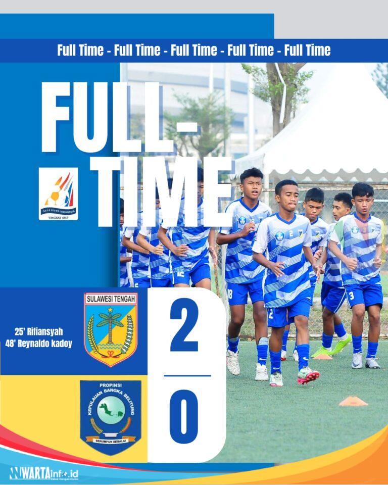 Lagi - Lagi Tim GSI Sepak Bola Sulteng Menangkan Laga Ketiganya Gala Siswa Indonesia